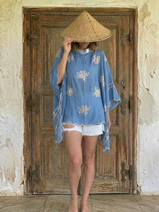 Embroidered Flowy Top (Free Size) | 13