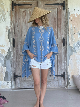 Embroidered Flowy Top (Free Size) | 21