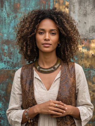 Dark bronze Choker Necklace | 03