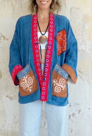OOAK Handmade Indigo Batik Jackett | 11