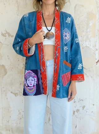 OOAK Handmade Indigo Batik Jackett | 09