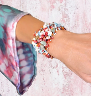 Handmade Bali Frilly Beaded Bracelet | 06