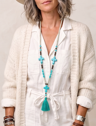 One-of-a-Kind Hand-Painted Bali Necklace | 10