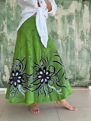 Handcrafted Batik Wrap Skirt from Sri Lanka | 02