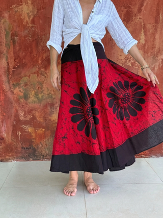 Handcrafted Batik Wrap Skirt from Sri Lanka | 09