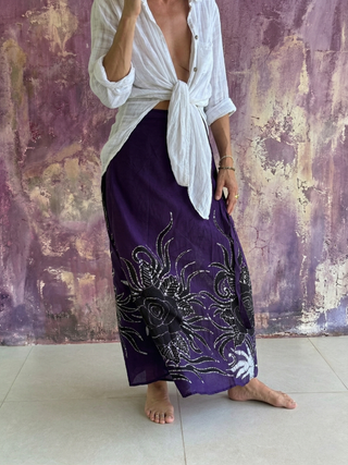 Handcrafted Batik Wrap Skirt from Sri Lanka | 08