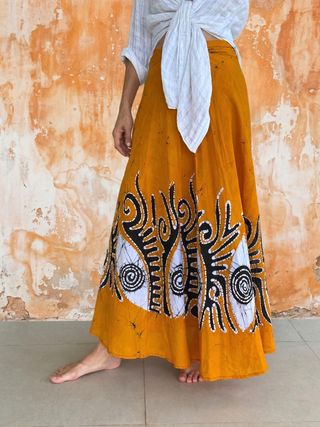 Handcrafted Batik Wrap Skirt from Sri Lanka | 05