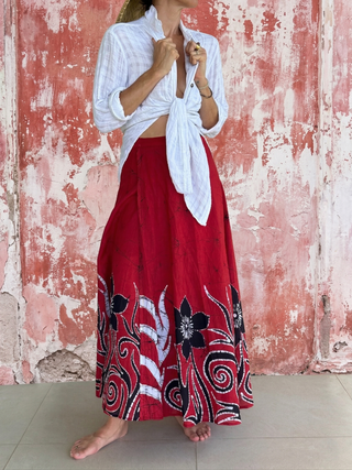 Handcrafted Batik Wrap Skirt from Sri Lanka | 03