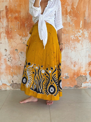 Handcrafted Batik Wrap Skirt from Sri Lanka | 04