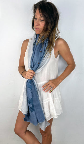 4 in 1 - Silk Dress / Top / Pashmina / Scarf (Free Size) SILVER