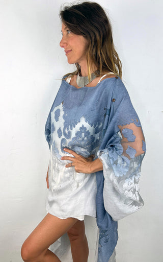 4 in 1 - Silk Dress/Top/Pashmina/Scarf (Free Size) SILVER