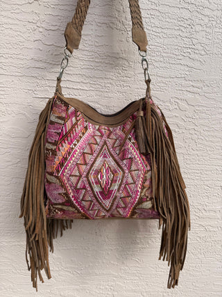 OOAK Fringe Hobo Shoulder Bag 05