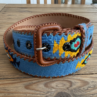 Mayan Belt | One-of-a-Kind Leather & Cotton 01
