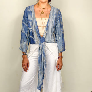 Hand-Dyed Tie-Front Wrap Top | 06