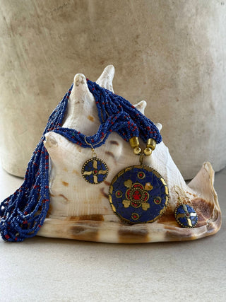 Mosaic Necklace & Earrings Set from Sri Lanka | 01