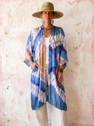 One-of-a-Kind Bali Silk Tie-Dye Kimono | 06