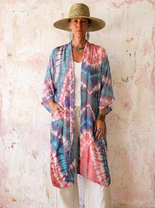 One-of-a-Kind Bali Silk Tie-Dye Kimono | 07