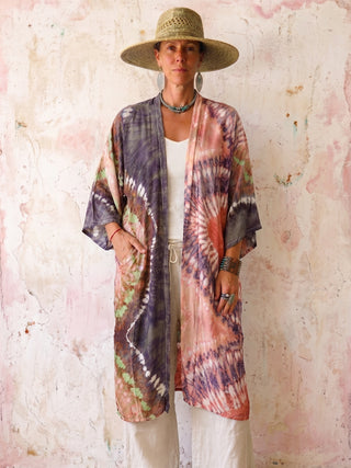 One-of-a-Kind Bali Silk Tie-Dye Kimono | 08