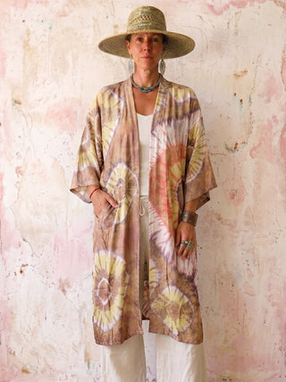 One-of-a-Kind Bali Silk Tie-Dye Kimono | 09
