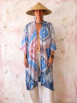 One-of-a-Kind Bali Silk Tie-Dye Kimono | 10