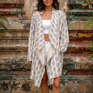 Thick Cotton Boho Drape Jacket