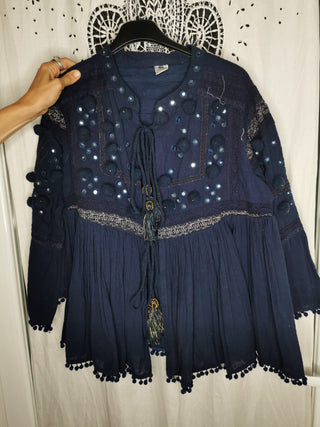 Bohemian Rhapsody Blue Jacket with Pompoms