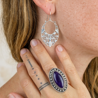 Artisan Stone & Silver Set | Amatist