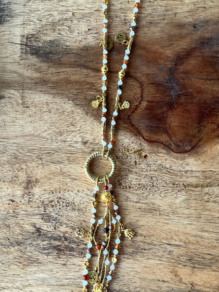 "Sacred Bloom" – Sage & Gold Body Chain