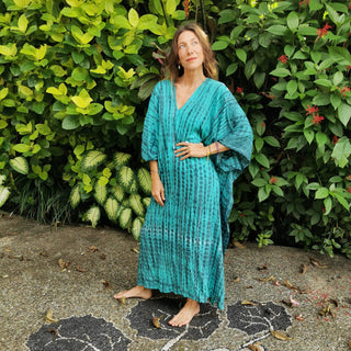 Handcrafted Caftan from Bali (Blue)