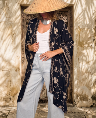 Handcrafted Embroidered Duster One of a Kind | 12