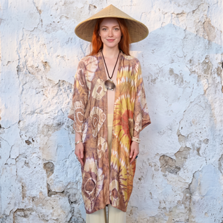 One-of-a-Kind Bali Silk Tie-Dye Kimono | 02