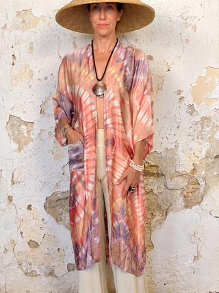 One-of-a-Kind Bali Silk Tie-Dye Kimono | 04
