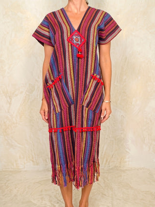 Nomad Stripe Fringe Kaftan