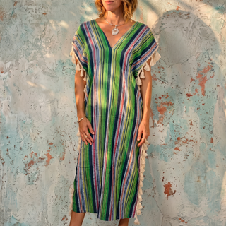 Handmade Thai Cotton Tassel Caftan | 02