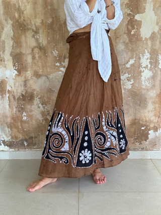 Handcrafted Batik Wrap Skirt from Sri Lanka | 01