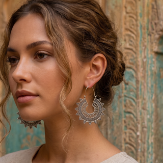 One-of-a-Kind Boho Silver-Tone Earrings | 01