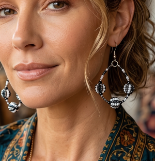 Handmade Bali Beaded & Shell Earrings | 01