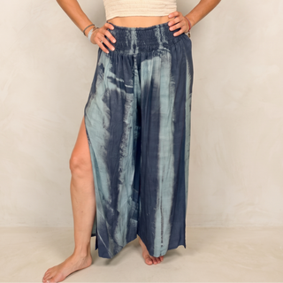 Hand-Dyed High-Slit Palazzo Pants | 02