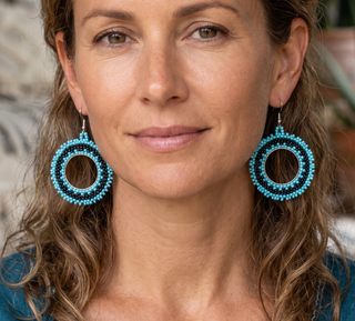 Handmade Bali Beaded & Shell Earrings | 02