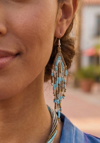 Handmade Bali Beaded Earrings | 11