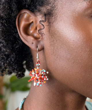 Handmade Bali Beaded Earrings | 06