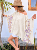 Embroidered Flowy Top (Free Size) 