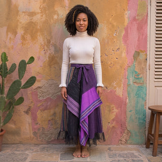 Lurik Wrap Skirt | Purple