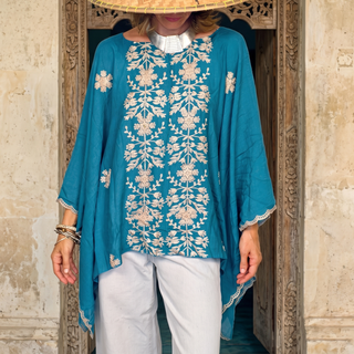 Embroidered Flowy Top (Free Size) | 23