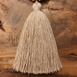 Natural Cream cotton tassel color option for the earrings.