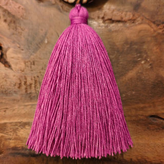 Fuchsia cotton tassel color option for the earrings.