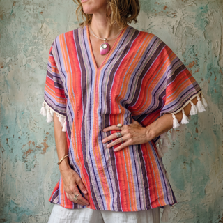 Handmade Thai Cotton Tassel Caftan | 04