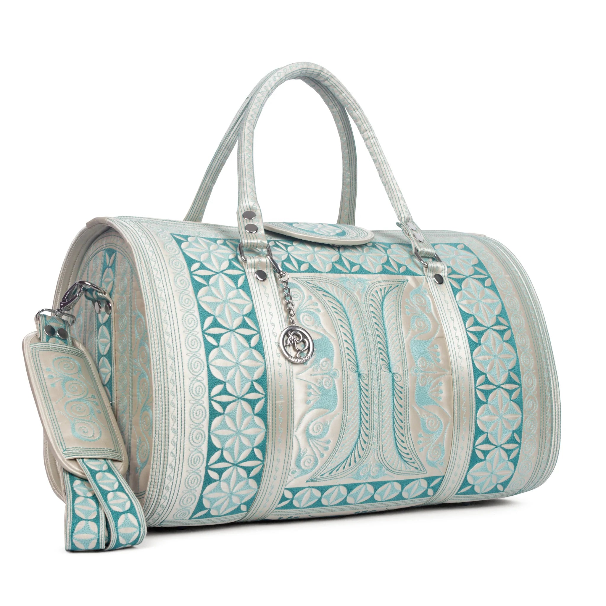 Blue Stripe Overnight / Weekender Bag with Strap – Fountain of Blanks
